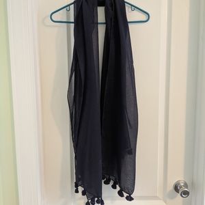 Navy tassel scarf